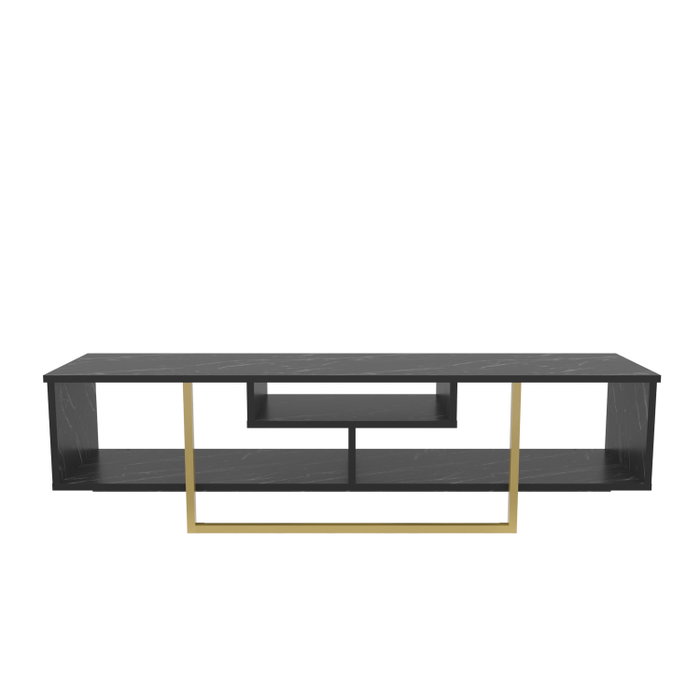Hanah Home Asal 150 Soporte de TV Negro y Oro